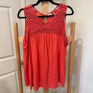 Anthropologie Akemi + Kin Summer Sleeveless Blouse Knit - Woven Details